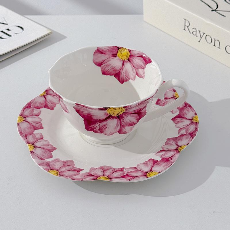 High-end Exquisite Afternoon Teacups, High-value Retro Ceramic Coffee Cups and Saucers, Design Sense, Niche Girls Festival