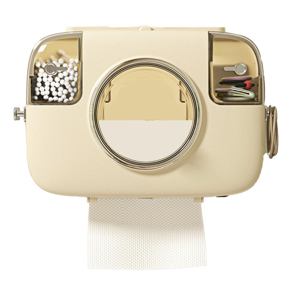 Paper Towel Dispenser Wall Mount Waterproof Multifunctional Bathroom Tissue Box Toilet Paper Holder