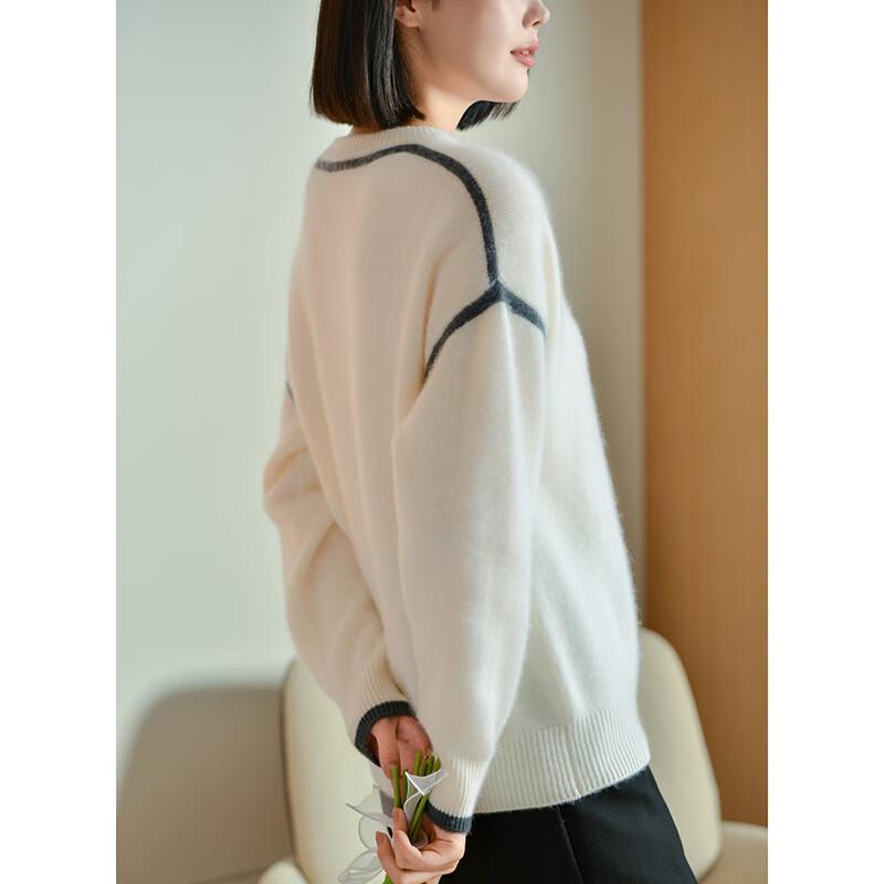 Fanzhen Women's 100% Wool 2024 A/W Loose Sweater