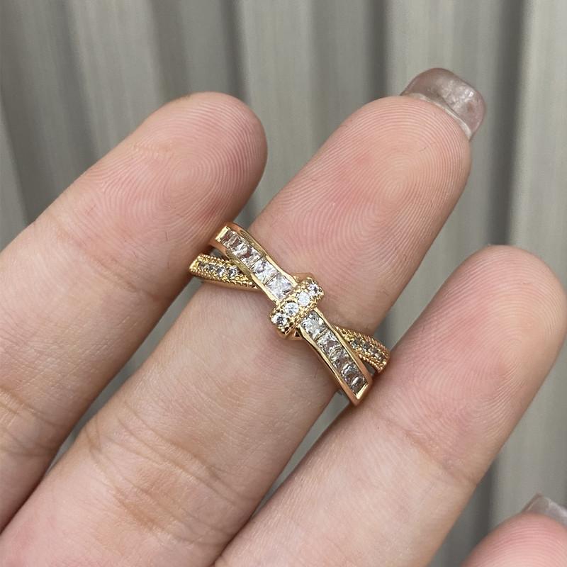 Gold plated zircon butterfly open ring ins trendy fashion personality index finger ring design ring