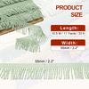 PATIKIL Grüner Fransenbesatz, 11 Yards x 55mm, Vorhangquasten-Stoffbesatz für Vorhänge, Sofas, Kleidung, DIY Dekoratives Nähen