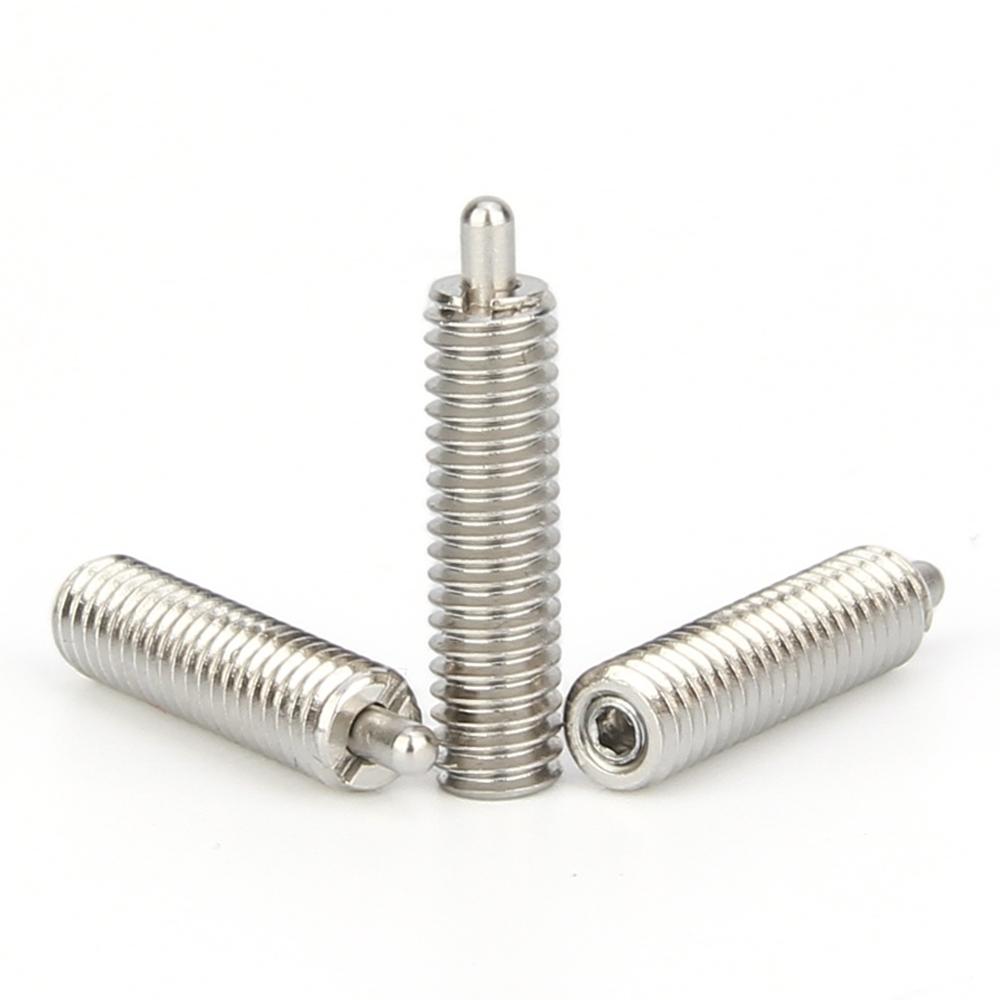 Light/Heavy Load M3 M4 M5 M6 M8 M10 M12 Thread Spring Plunger Ball Plungers Hex Socket Pin Thread Pin 304 Stainless Steel Spring Pin