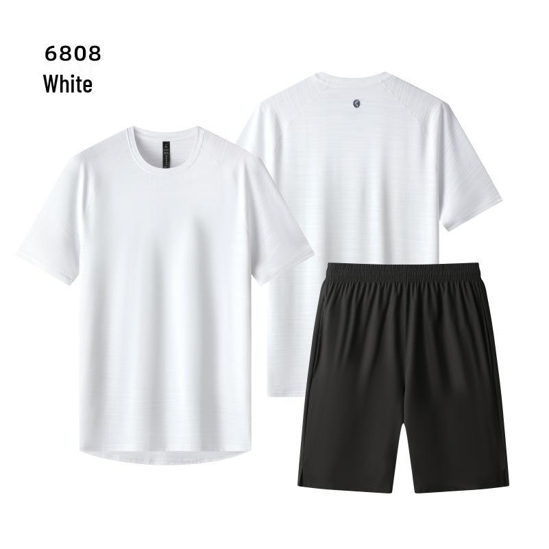 Unisex Quick-Dry Sports Set: Short Sleeve T-Shirt for Running, Basketball, and Casual Wear
