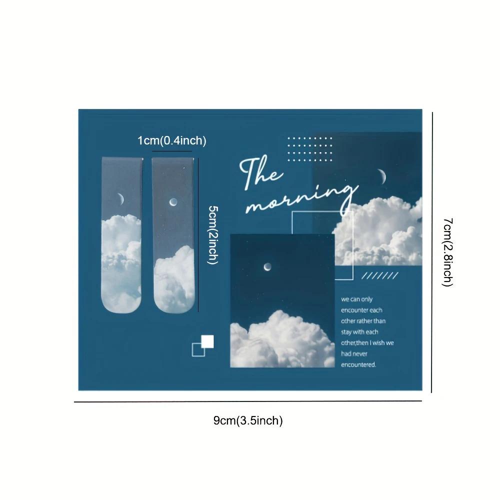 2pcs Landscape Themed Magnetic Bookmarks Magnet Page Markers Magnetic Page Clip Fun Book Marks For Reading Gift
