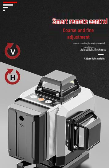 High Precision 12-Line Outdoor Laser Level with Infrared Fine Line and Automatic Adjustment