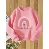 European Sizes Kids' Round Neck Sweatshirt with Fashionable Print, a Versatile Top
