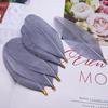 50Pcsdiy Jewelry Accessories Feather Big Floating Metal Clip Feather Swan Hair Jewelry Clothing Accessories Materials