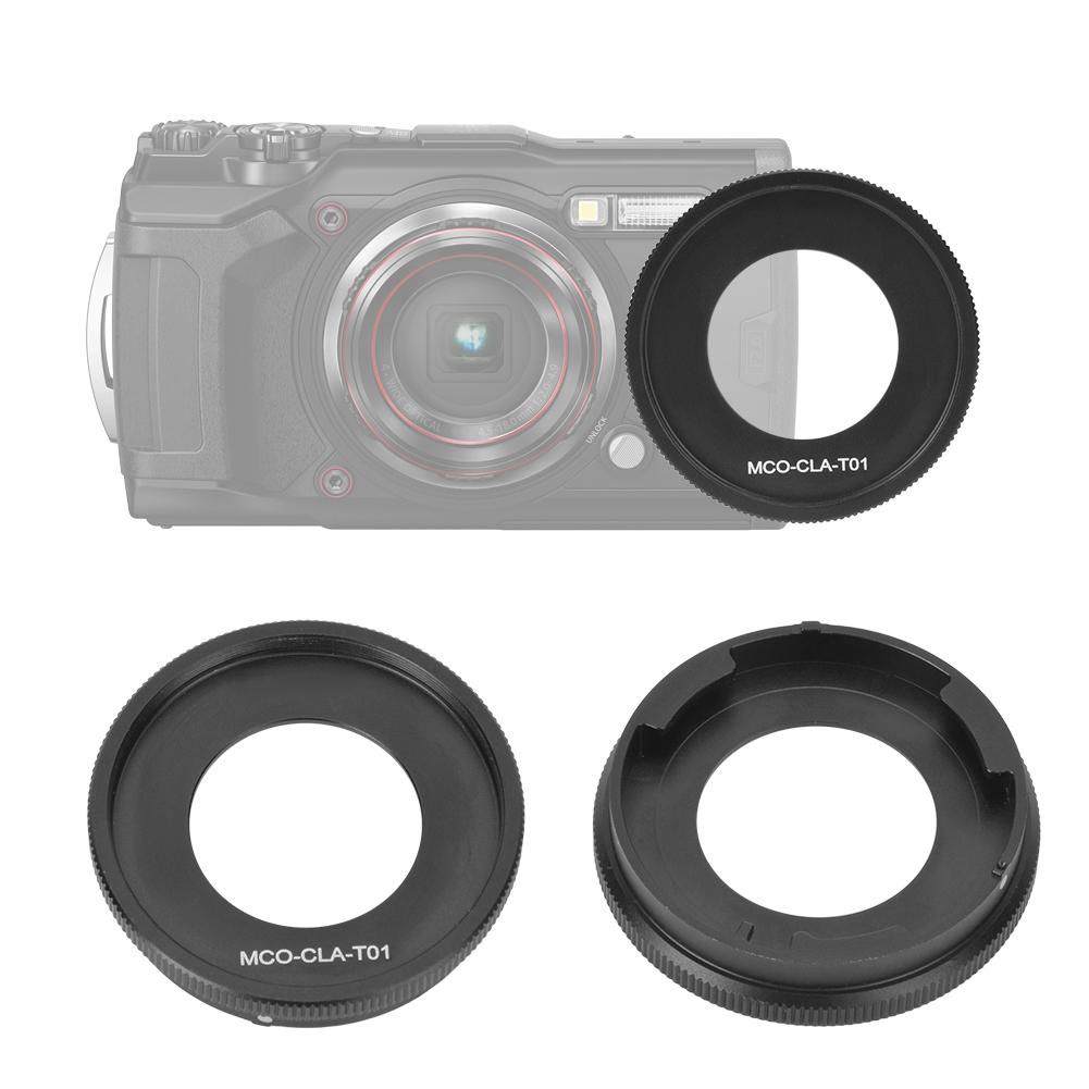 MCO CLA T01 Aluminium Alloy Lens Adapter Ring to 40.5mm Filter for Olympus TG6 TG5 Camera