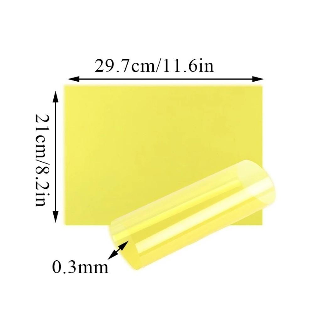 Multicolored Transparent PVC Sheet DIY Light Filter Gel Translucent Hard Sheet for DIY Projects