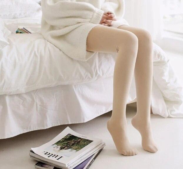 Winter Thermal Leggings Women Slim Translucent Stockings Thin Pants Sexy Elastic Thick Pantyhose