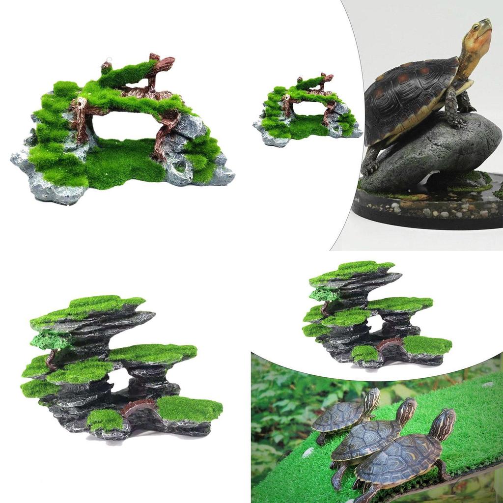 Aquarium Decor Fish Tank Decoration Decorative Small Fish Hideaway Multipurpose Creative Mountain View Stone Ornament Rockery