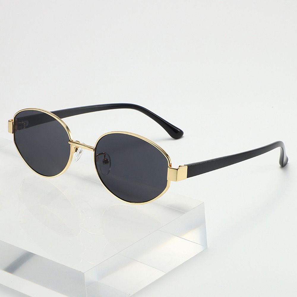 Retro Driving Shades Outdoor Sports Punk Style Eyewear Oval Frame Sunglasses  for Women & Men