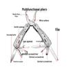 Outdoor Multi-Tool Folding Pliers with Three-Hole Design - Silver Multifunctional Jeep Combination