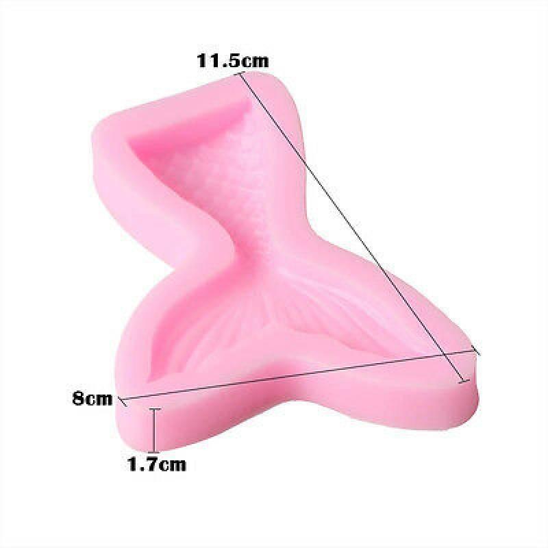Mini Tail Mermaid Silicone Mold For Cake Decorating Baking Chocolate Mold Pink