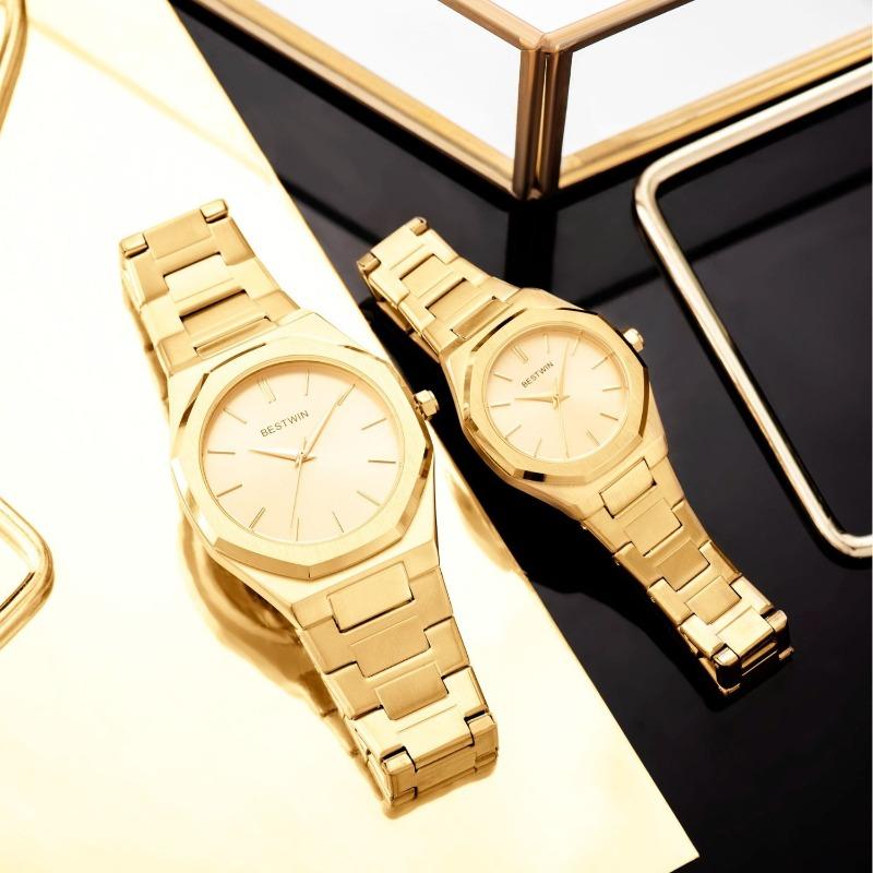 Men's and Women's Watches, Simple Classic Blue-green Couple Quartz Watches