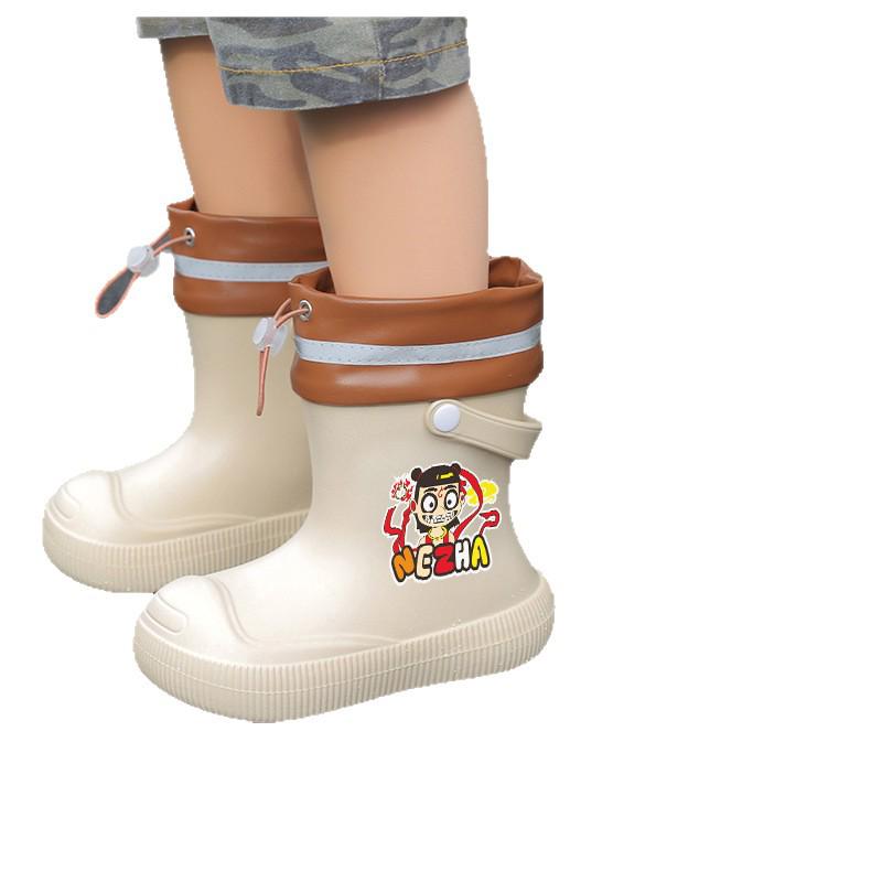 Children's Waterproof Non-Slip Rubber Rain Boots for Boys and Girls - Warm, School-Ready Footwear