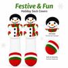 3D Christmas Hugging Stocking Decoration, Festive Holiday Hanging Ornament for Home