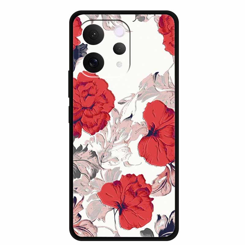 For Vivo S50 5G Case 3D Emboss Flower Black Silicone Soft Back Cover Case For Vivo S50 2025 Phone Case 6.59" Coque V2528A Fundas