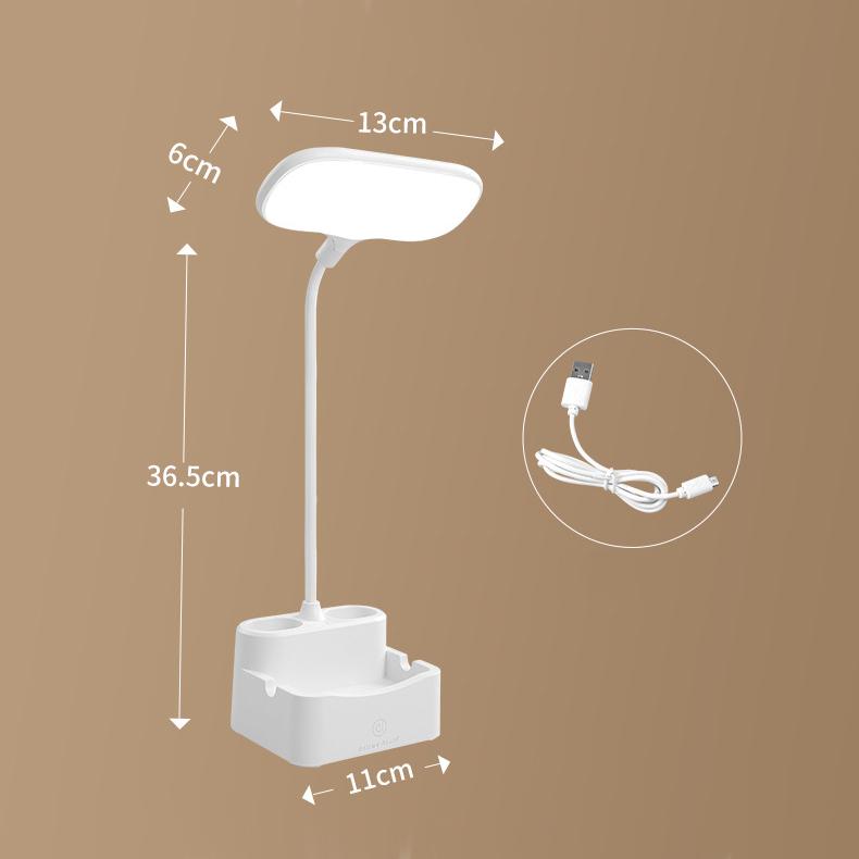 Multifunctional LED Desk Lamp Eye-friendly Dormitory Desk Reading Study Pencil Holder Table Lamp