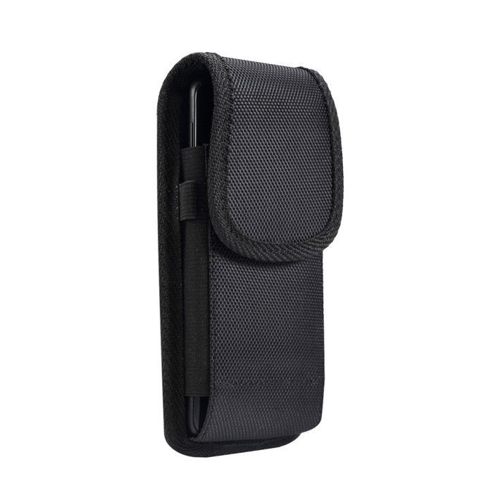 Pour Xiaomi 13 (2022) Étui Housse Ceinture Verticale Cuir Nylon - Noir