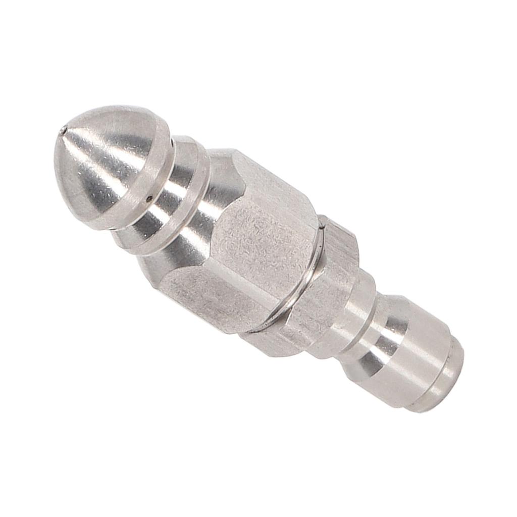 Pressure Washer Nozzle 5000PSI Stainless Steel 1 4in NPT Quick Connector for Cleaning Pointed Head 1 Front Hole 6 Rear