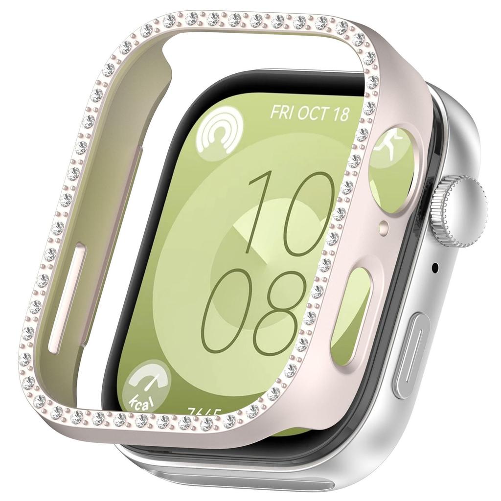 PC Diamond Protective Case Shell Smart Watch Diamond Bumper Accessories Anti-Scratch Screen Protector for Huawei Watch Fit 3.