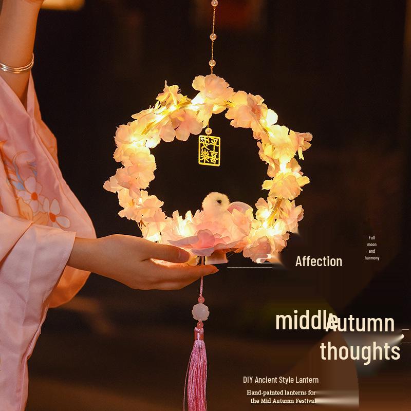 DIY Luminous Lotus Lantern Kit: Handmade Hanfu Hanging Decoration for Kids