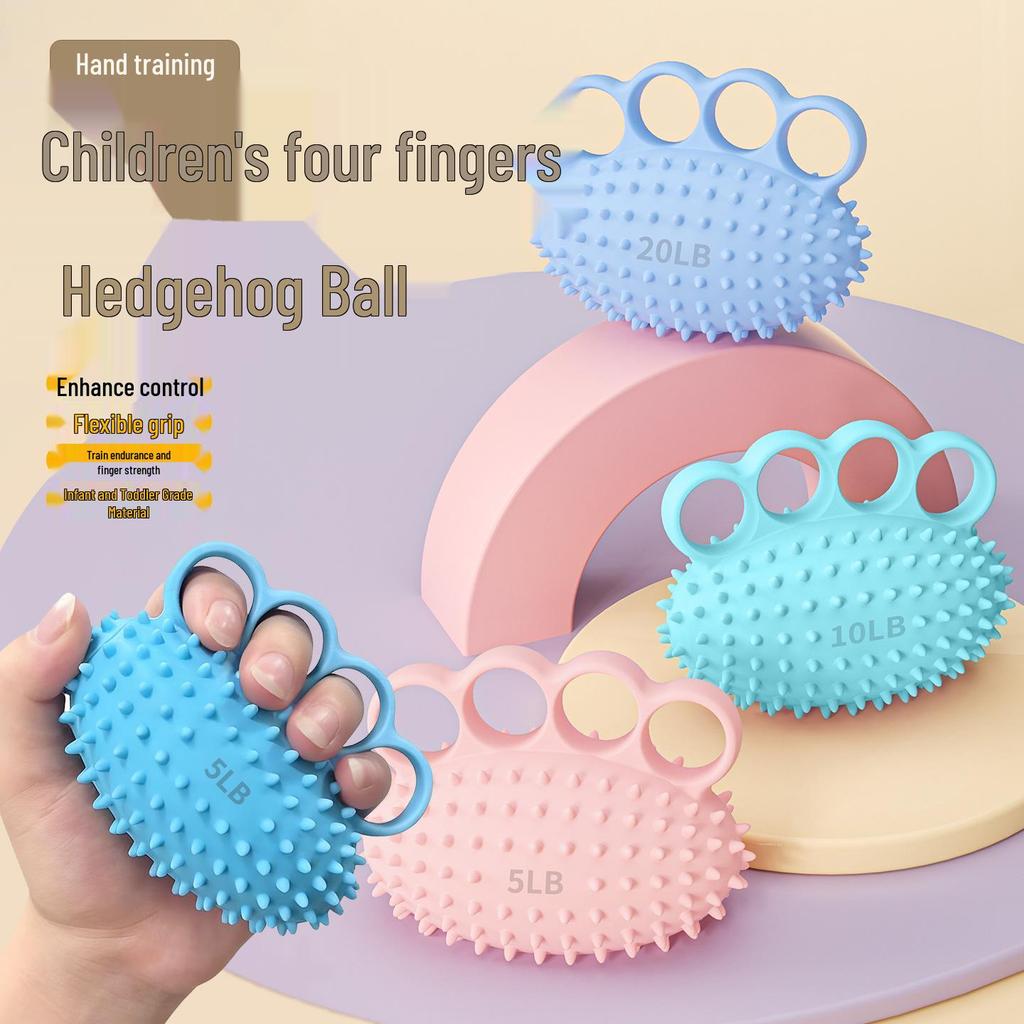 Children's Silicone Four-Finger Grip Ball for Strength and Flexibility Training
