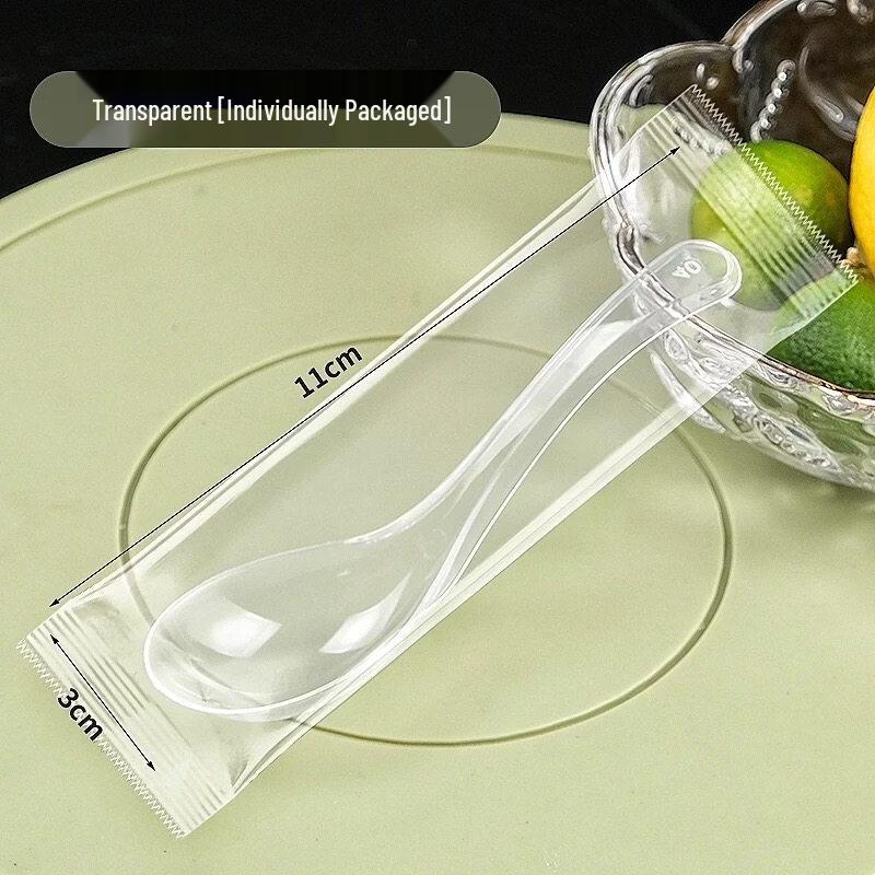 ZISIZ Individually Packaged Disposable Plastic Spoon
