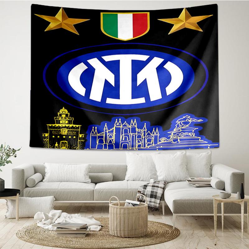 1PC Inter FC Crest Printed Tapestry Room Decoration Wall Hanging for Living Room Bedroom, dormitory, Birthday and Christmas gifts
