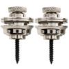 Musiclily Pro Stahlgitarrengurt mit Sicherungsstiften für E-Gitarren und Bässe, Nickel (2er Set)