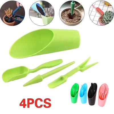 Durable Plastic Bucket Shovel & Mini Planting Tool, Potted Cultivation Soil Scoop for Succulents, Bonsai and Home Garden Care Accessories