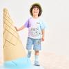 Yellow Duck Children's Wear 2026 Summer Boys and Girls Color Blocked Printed Short T-shirt Fashion Short Sleeve