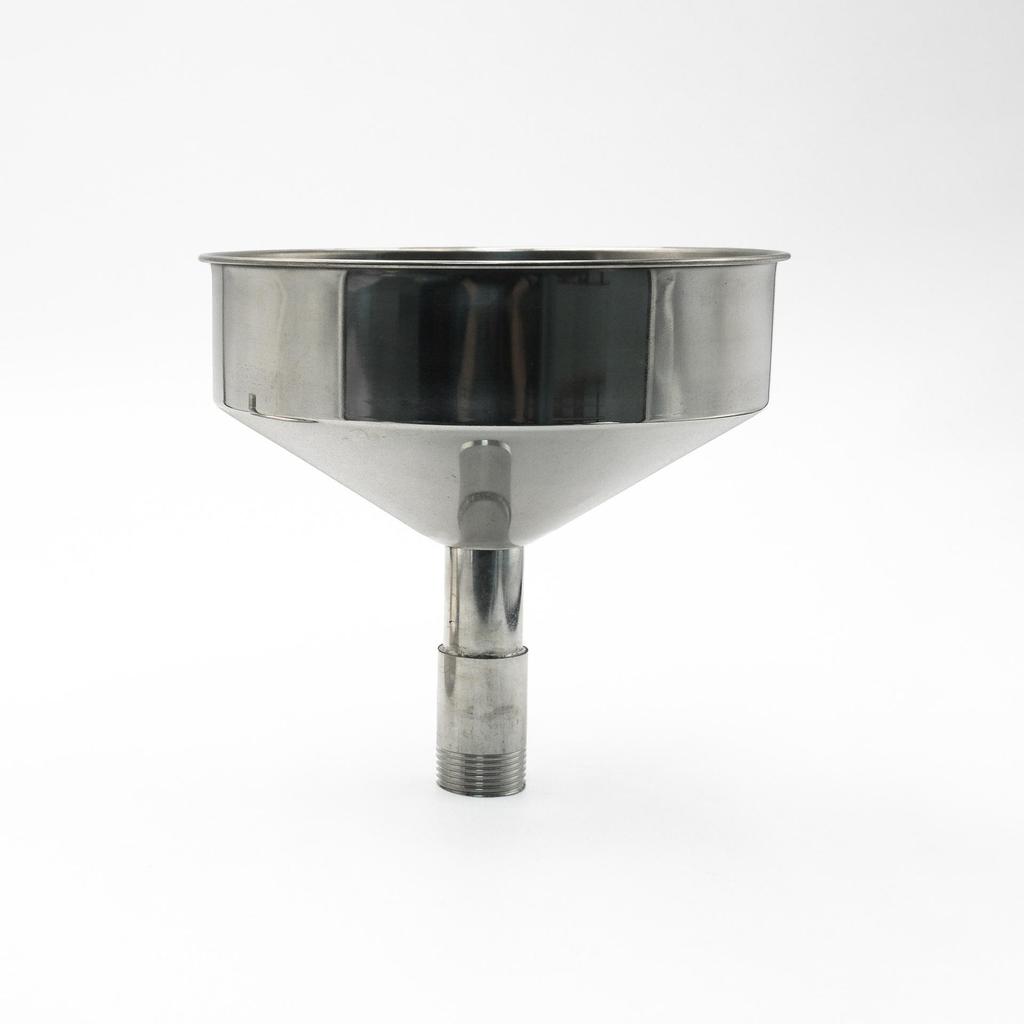 Stainless Steel Threaded Funnel for Glue Filling Machines - Dispensing and Pressure Tank Accessory