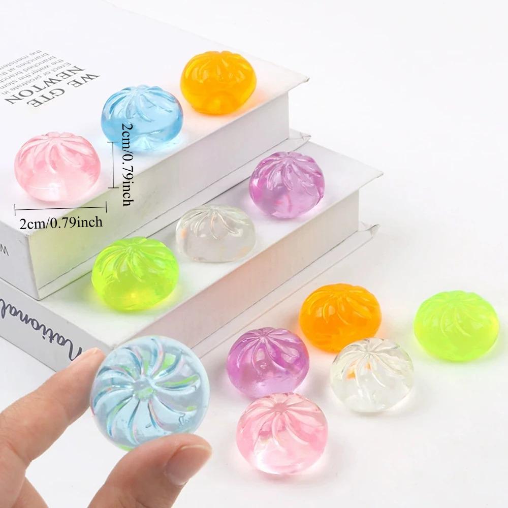 5Pcs Mini Dumpling Squeeze Toy Set with Steamer Soft Squeezable Food Shaped Fidget Toy Portable Sensory Decompression Toy