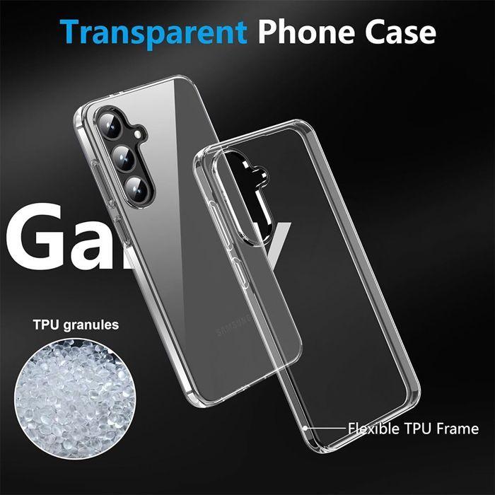 Coque pour Samsung Galaxy A37 5G, Silicone Transparent Antichoc Anti-Rayures Slim Léger