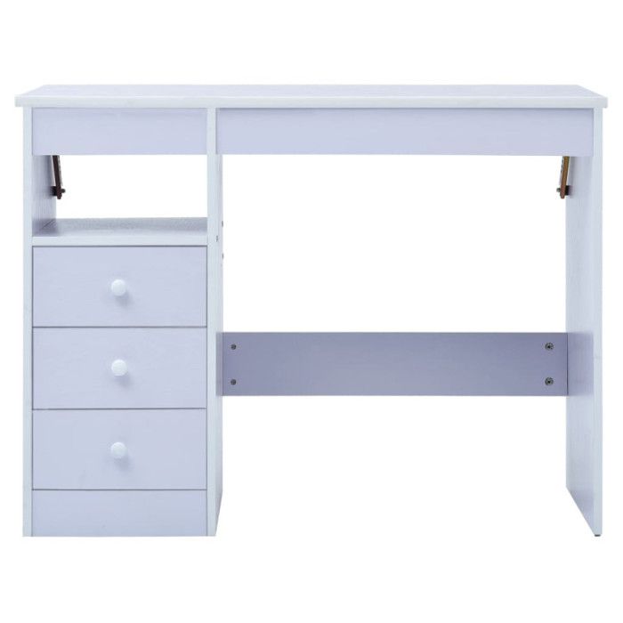 Bureau pour enfants - VIDAXL - Inclinable - Blanc - 3 tiroirs - 100x55 cm