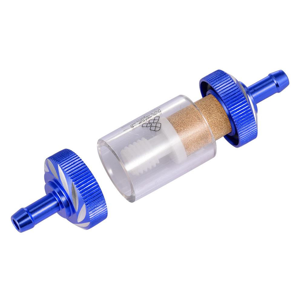 Motorcycle Modified Metal Oil Filter Removable Transparent Glass Gasoline Filter for ATV Dirt Pit Bike Motocross