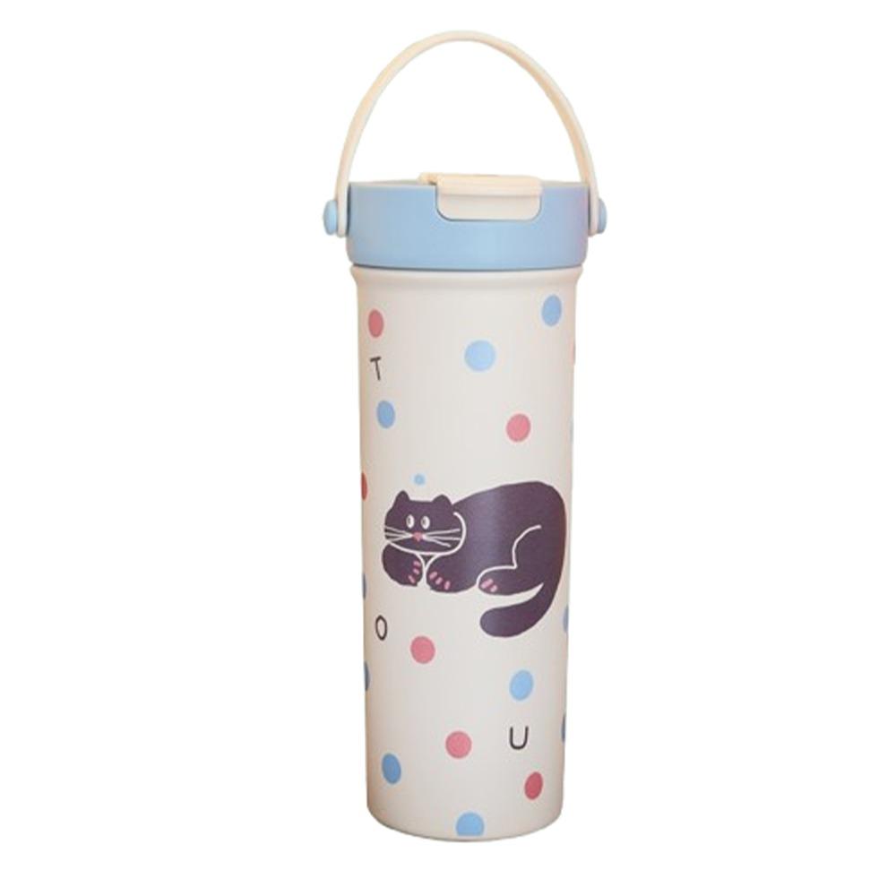 Leak-proof Insulated Cup 600ml Vacuum Flasks Water Bottle Travel Tumbler  Cold Drink