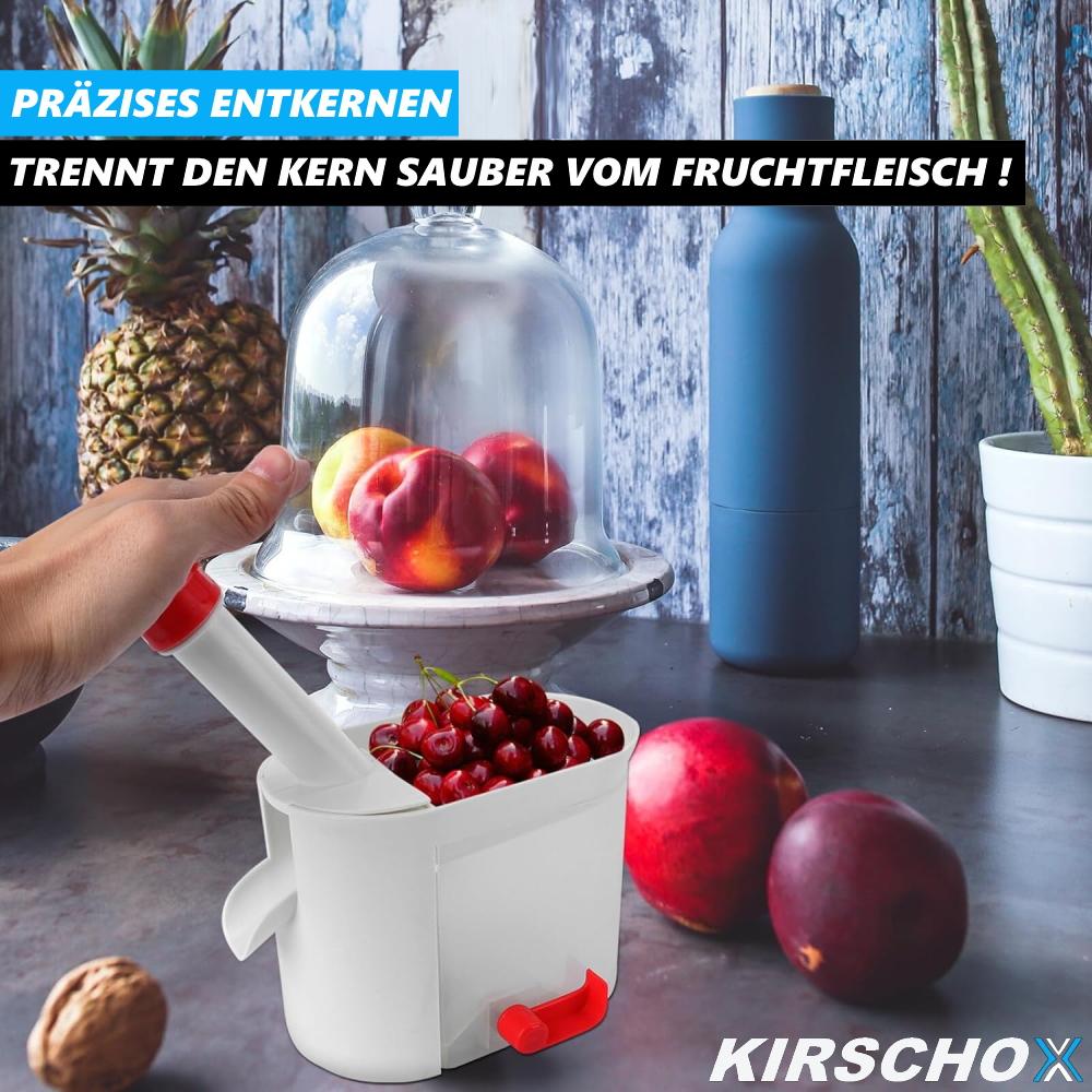 KIRSCHOX Kirschentkerner Kirschentsteiner Kirschkernentferner mit Kernkassette