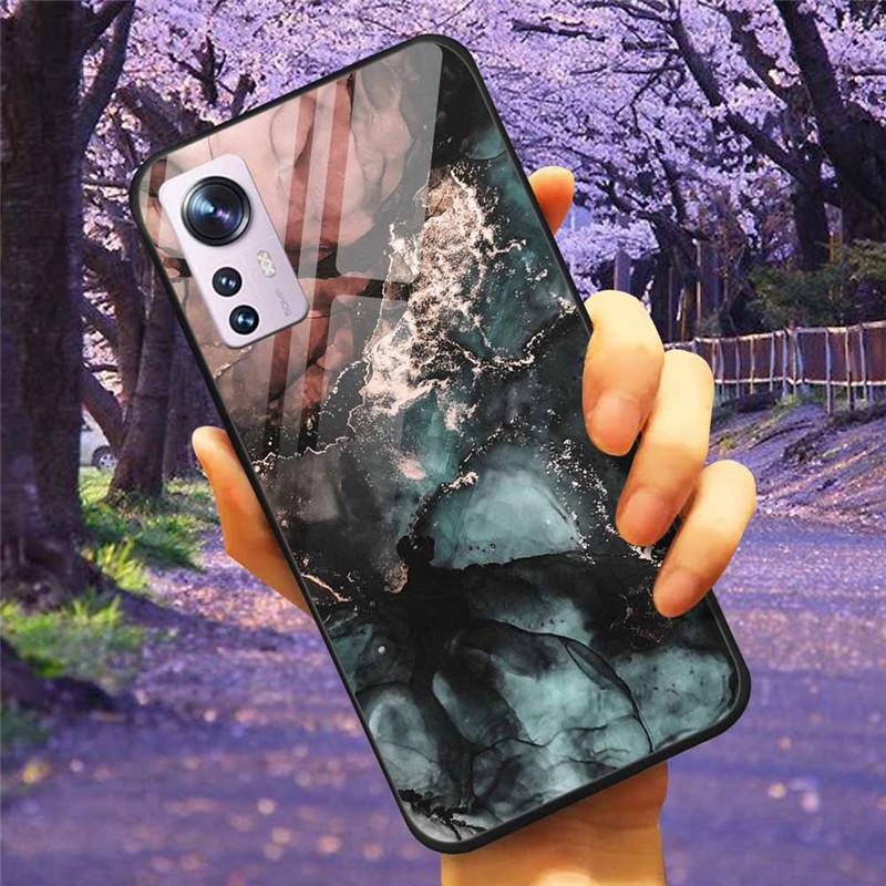 For Xiaomi 12T / 13T Case Tempered Glass SPACE Marble Luxury Hard Back Cover for Xiaomi 13T Pro / 12TPro Bumper for Xiaomi13T