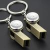 Gold Lightweight Metal Whistle Keychain For Survival Situations - Durable And Convenient Sturdy Survival Whistle As Shown 1