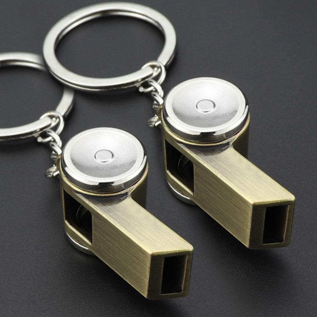 Gold Lightweight Metal Whistle Keychain For Survival Situations - Durable And Convenient Sturdy Survival Whistle As Shown 1