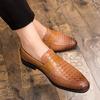 Luxusmarke Business Affairs Herren Freizeitschuhe für Herren Slipper Leder Schlupfschuhe Britischer Stil Korbgeflecht Weiche Schuhe Mokassins