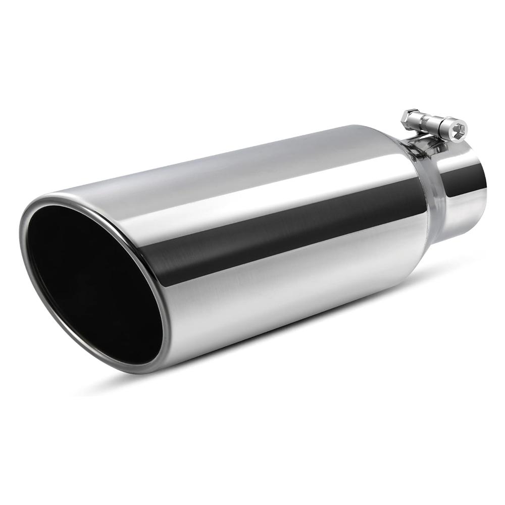

2.5 inlet Exhaust Tips 2.5 to 4 inch Exhaust Tip 12 Long Stainless Steel Universal Exhaust Tail Tip for 2.5 Outside Tailpipe Sliver