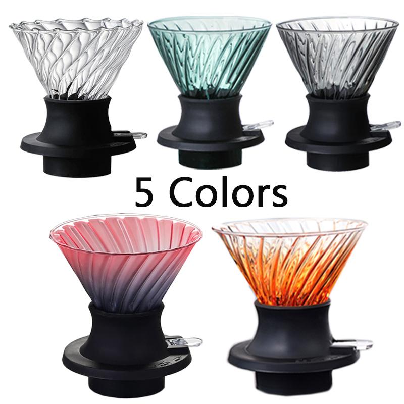 Immersion Coffee Dripper Glass Coffee Dripper Switch Hand Brewing Coffee Maker Filters for Home/Commercial Coffee Accessories
