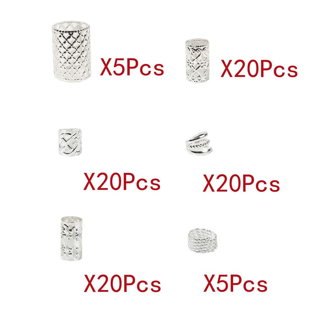 PCS European and American TEA SHEIN Popular DIY Wig Dreadlocks Jewelry Accessories Mesh Hollow Hair Extension Ring