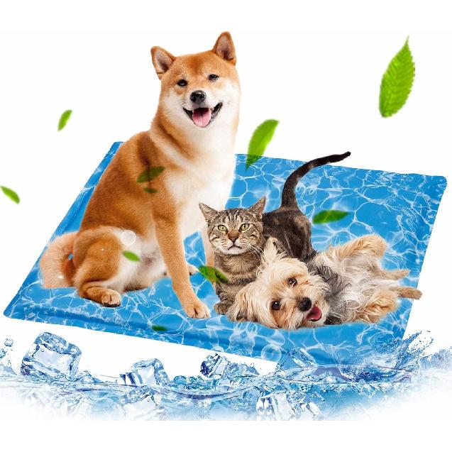 Dog Cooling Mat Pet Cooling Chill Pad Cool Blanket Water Injection Durable Cooling Dog Bed Mats for Extra Large Dogs Cats for Kennels Crates Beds