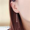Purple Gold Shiny Earphones Women'S Plated Rose Gold Exquisite Long Earrings Trend