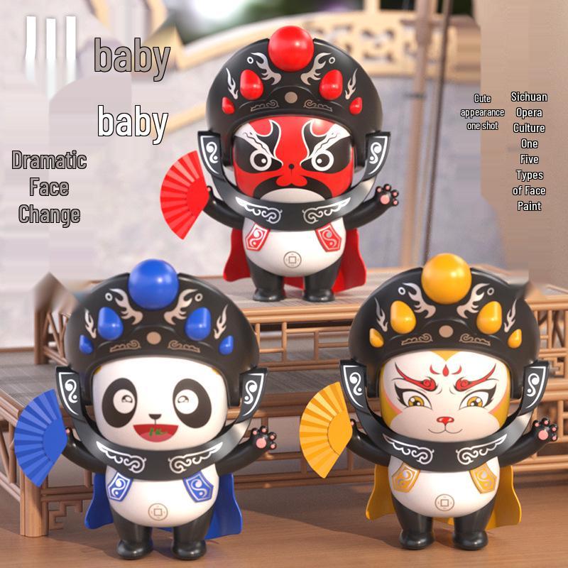 Sichuan Opera Panda Face-Changing Plush Toy Souvenir